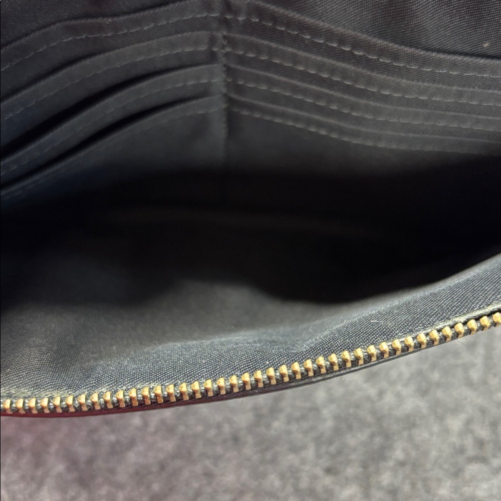 Coach Black Pebbled Leather Lacquer Rivets Double
Zip Pebble Leather wristlet - Picture 11 of 14
